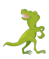 Obraz premium Vector cartoon illustration: Tyrannosaurus or T.rex isolated.
