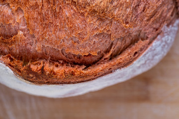 pão rústico de beterraba em detalhe