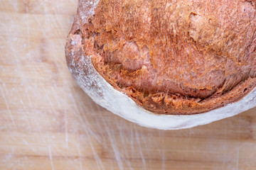 pão rústico de beterraba em detalhe