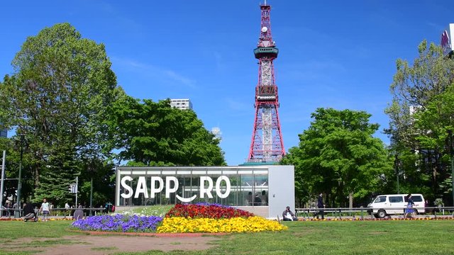 大通公園の風景 / ４Kムービー
