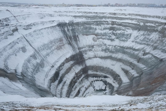 Mirny diamond mine. Russian Diamond Mine. Yakutia