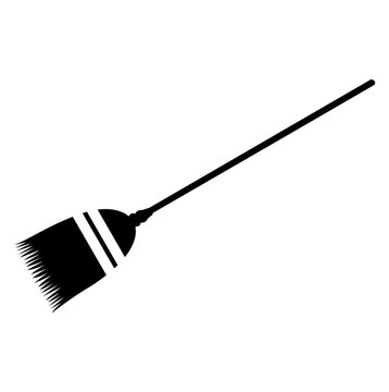 Black broom silhouette