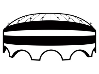 Isolated soccer stadium icon