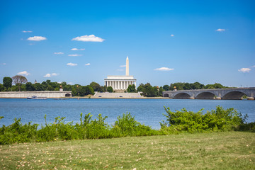 Washington DC Monuments Across Potomac River