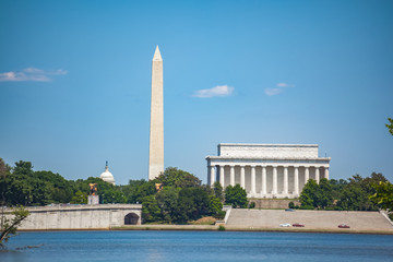 Washington DC Monuments Across Potomac River