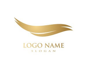 Hair wave  logo ilustration vector