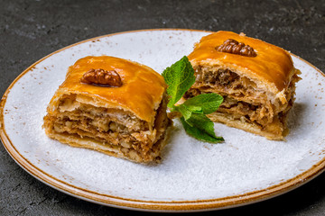 Traditional arabic dessert Baklava
