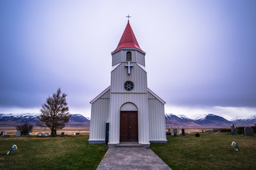 Glaumbaer - May 07, 2018: Historic turf town of Glaumbaer, Iceland