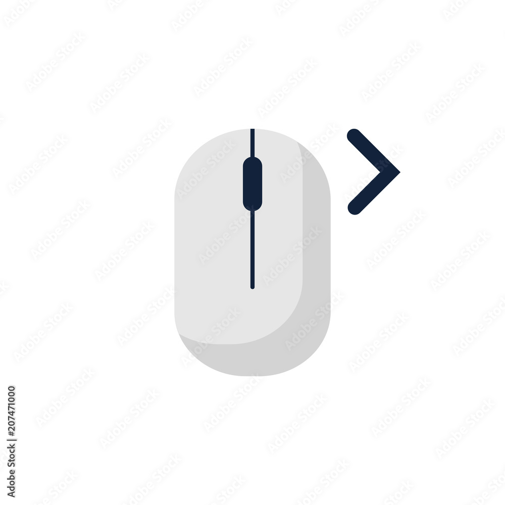 Aufkleber click right left computer mouse icon symbol. flat style design. vector illustration.