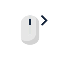 click right left computer mouse icon symbol. Flat style design. Vector illustration.