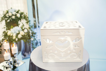 Floral arrangement at a wedding ceremony