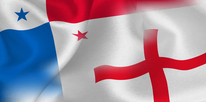 パナマ　イングランド　 国旗　サッカー 