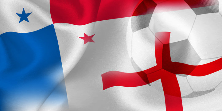 パナマ　イングランド　 国旗　サッカー 