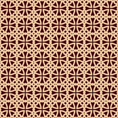 Vector seamless pattern. Modern stylish texture. Repeating linear ornament