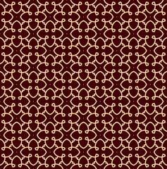 Seamless geometric line pattern. Contemporary graphic design. Endless linear texture for wallpaper, pattern fills, web page line background. Monochrome golden brown geometric ornament