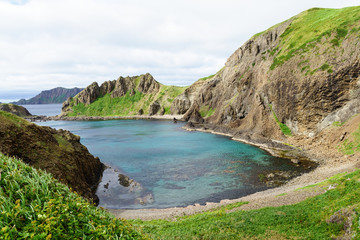 The Cove of Sukai Cape in Rishiri Island Hokkaido Japan.