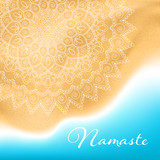 Flyer Or Brochure Template With Hand Drawn Mandala Pattern On