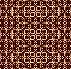 Seamless geometric line pattern. Contemporary graphic design. Endless linear texture for wallpaper, pattern fills, web page line background. Monochrome golden brown geometric ornament
