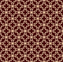 Seamless linear pattern with elegant curved lines and scrolls ornamental wallpaper.
