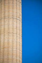 Stone fluted column detail at the Philadelphia Museum of Art