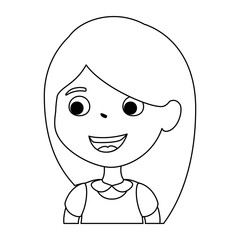 little girl daughter character vector illustration design
