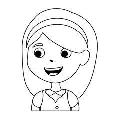 little girl daughter character vector illustration design