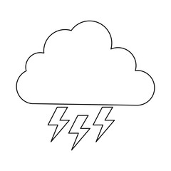 cloud weather with rays vector illustration design