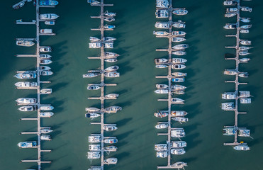 Boats Docked at a Marina