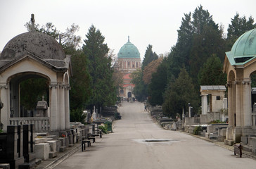 Fototapeta na wymiar Mirogoj is a cemetery park, one of the most visited tourist spots in Zagreb, Croatia
