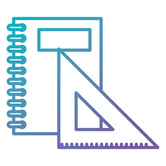 notebooks school with rule vector illustration design