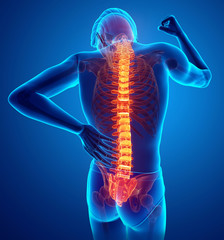 Male Feeling the back pain