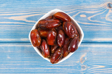 Dates containing natural vitamins and dietary fiber, healthy nutrition concept