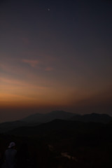 The beauty of the sunshine at Nern Chang Suek  hills, Kanchanaburi, Thailand
