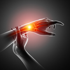 Men Feeling the Wrist Pain