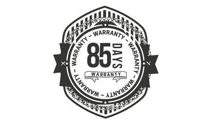 Obraz premium 85 days warranty icon vintage rubber stamp guarantee