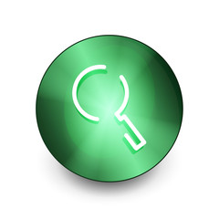 Search magnifyier web button, magnify icon. Modern magnifying glass sign, web site design or mobile app