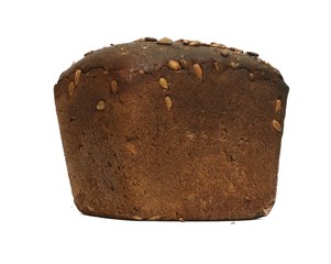 Isolate on white background bread flour brown.