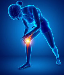 Obraz premium Women Knee joint pain