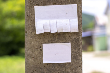 Simple photo background pattern of huge concrete pillar with space for promo