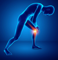 Obraz premium Male Knee pain