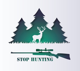 stop hunting animal.