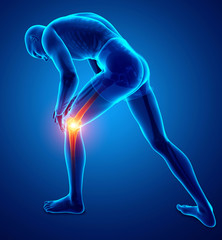 Obraz premium Male Knee pain