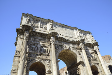 Fototapeta na wymiar Rome, Italy, Arch of Constantine Emperor