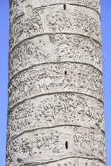 Rome, detail of reliefs of the Trajan column