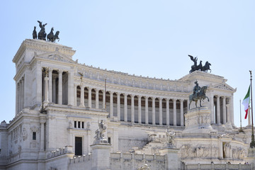Fototapeta na wymiar Rome, altar of the homeland. Monument to the king Vittorio Emanuele II
