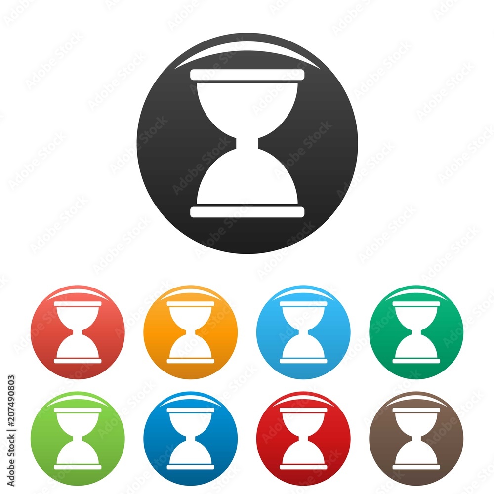 Poster cursor click loading icon. simple illustration of cursor click loading vector icons set color isolat
