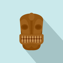 Tiki head idol icon. Flat illustration of tiki head idol vector icon for web design
