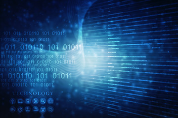 2d illustration technology background
