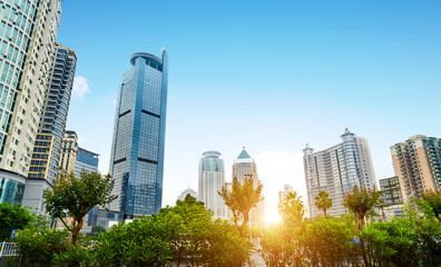 Naklejka premium China Nanning Skyscraper