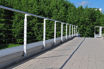 steel railing with wire ropes